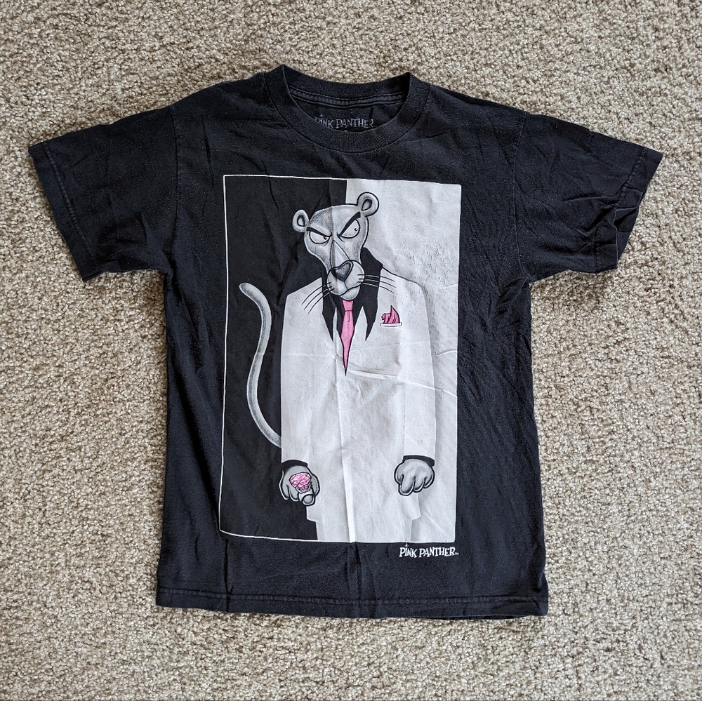 Pink Panther Small T-shirt Scarface Black Shirt Tshirt Rare Used Tee